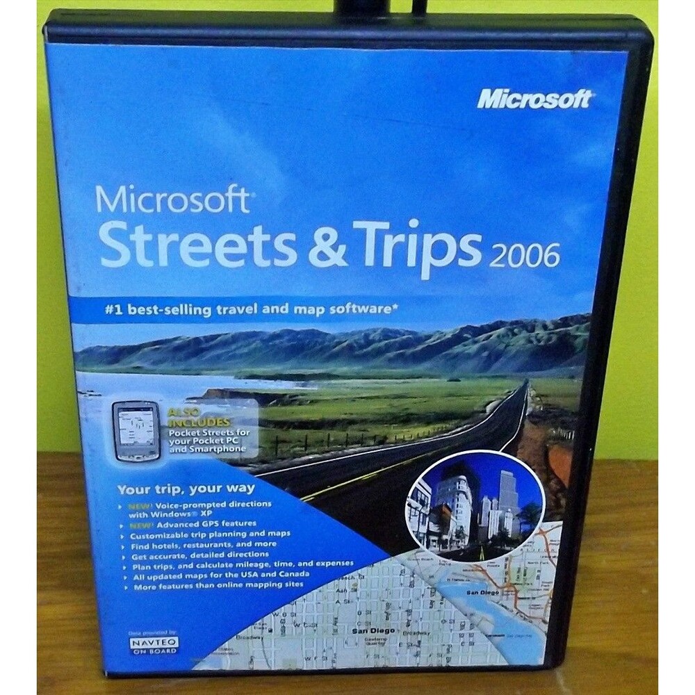 Microsoft Streets & Trips 2006, Travel & Map 2-Disc CD, Pocket PC. GPS Feature